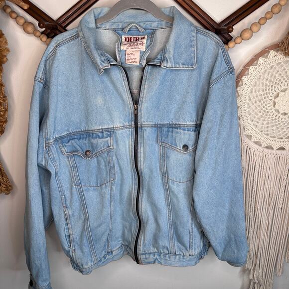 Vintage Jackets & Blazers - Vintage Duke Haband Jeans Denim Zip Jacket